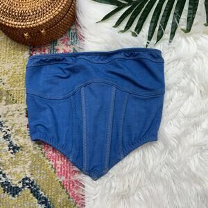 UO Urban Outfitters Out From Under Strapless Cropped Corset Crop Top Tank Small